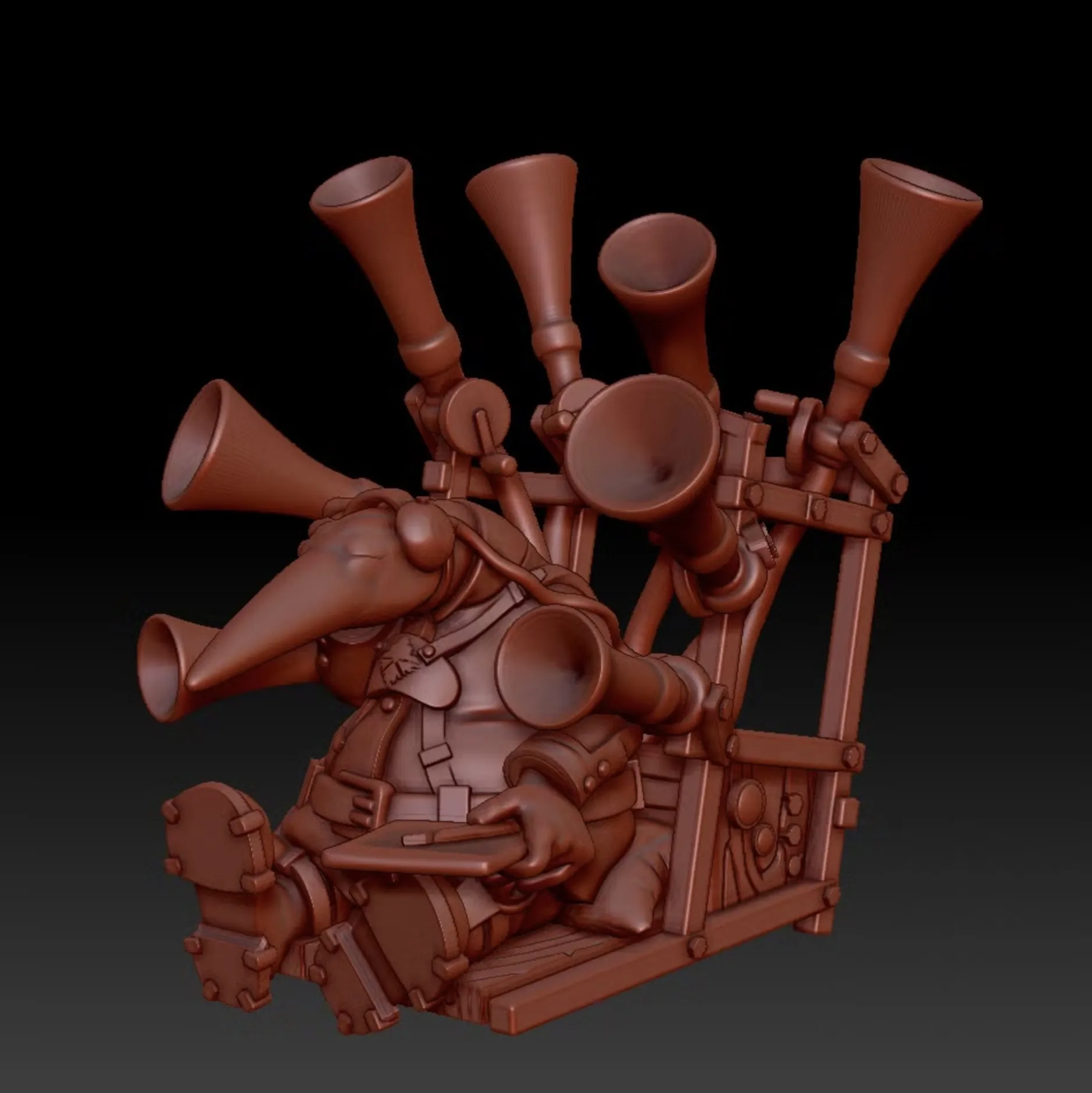 An unpainted Quar miniature ready for the hobby desk